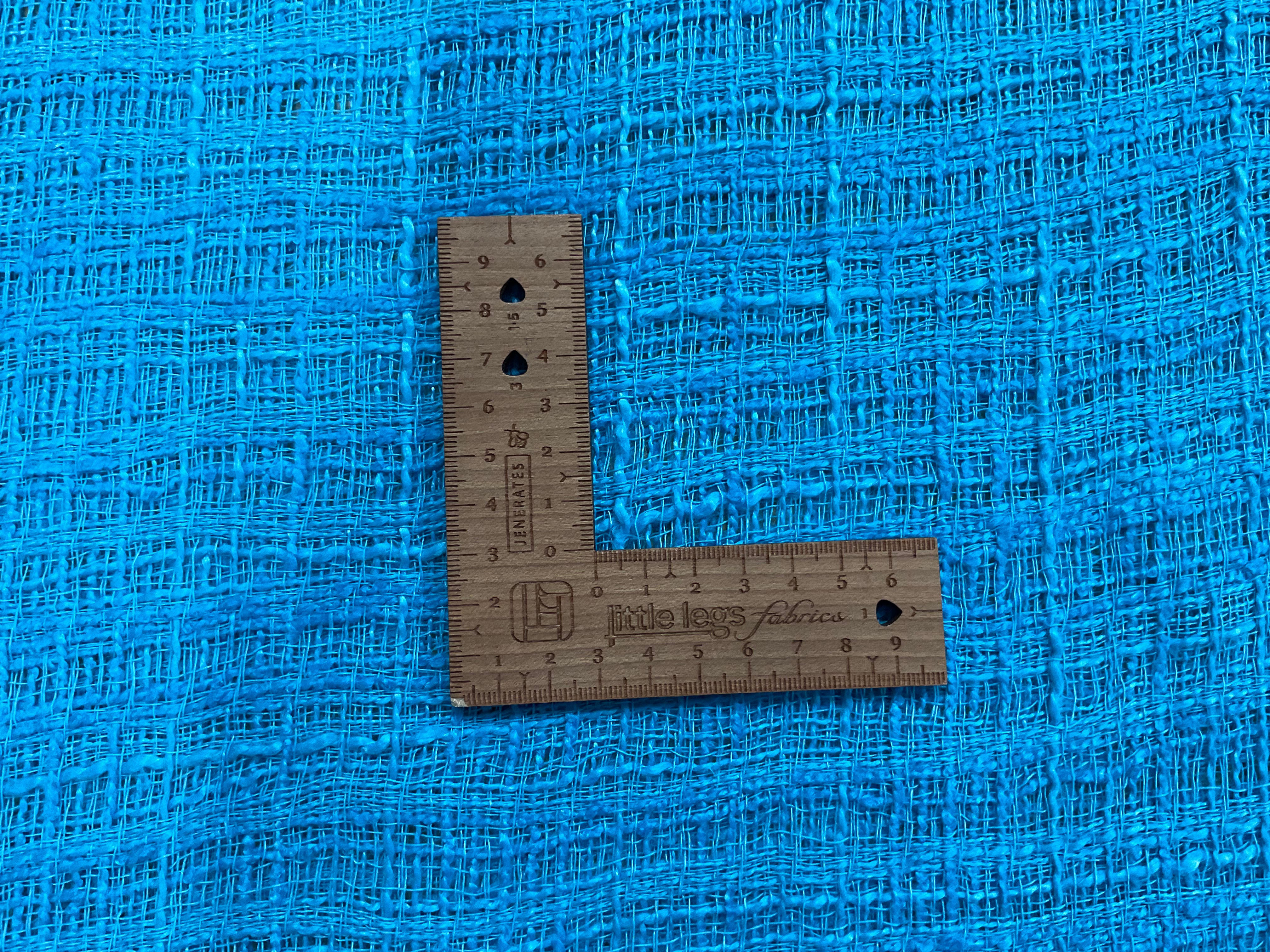 Turquoise Open Weave Tweed