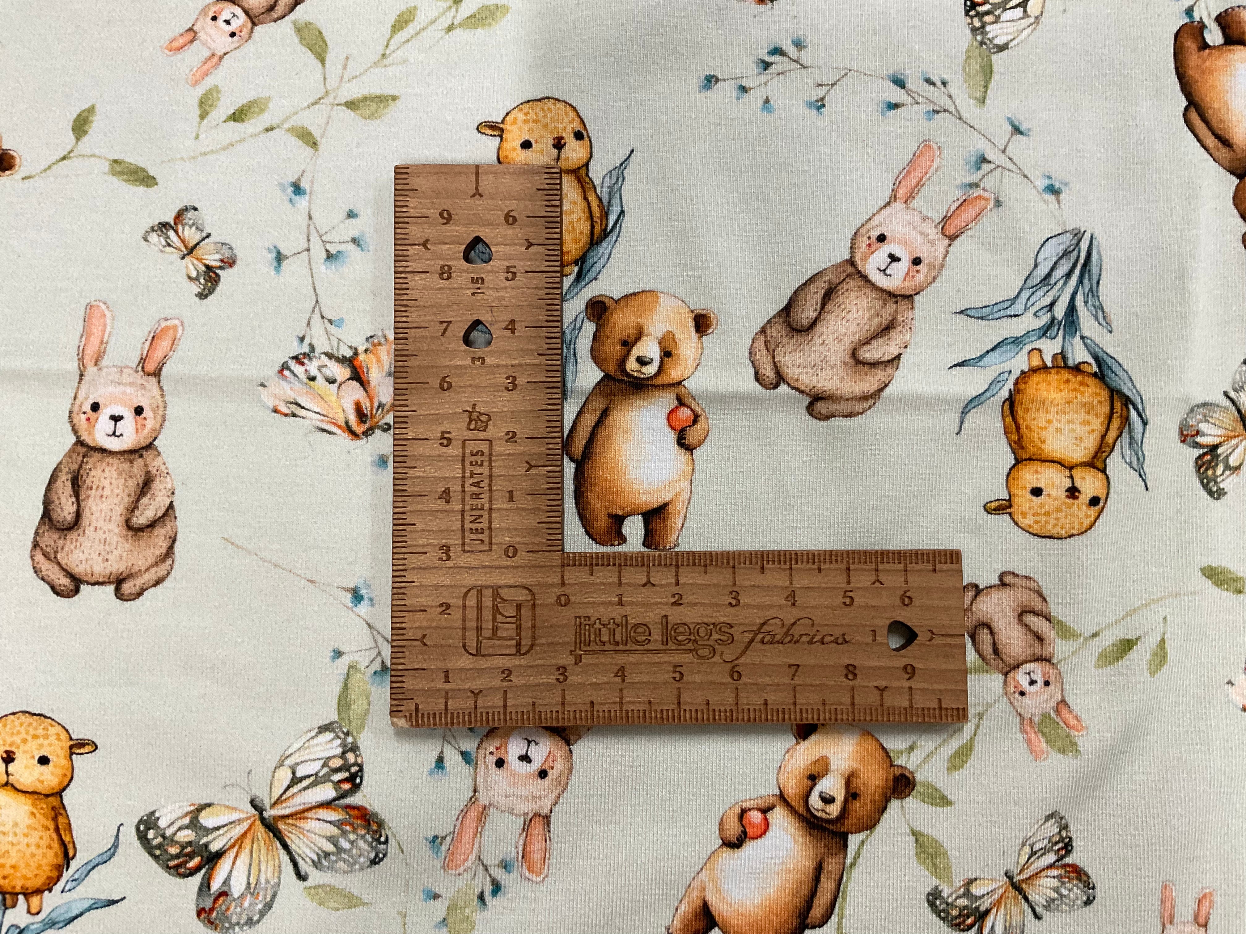 Bears, Butterflies and Bunnies Cotton Jersey Fabric