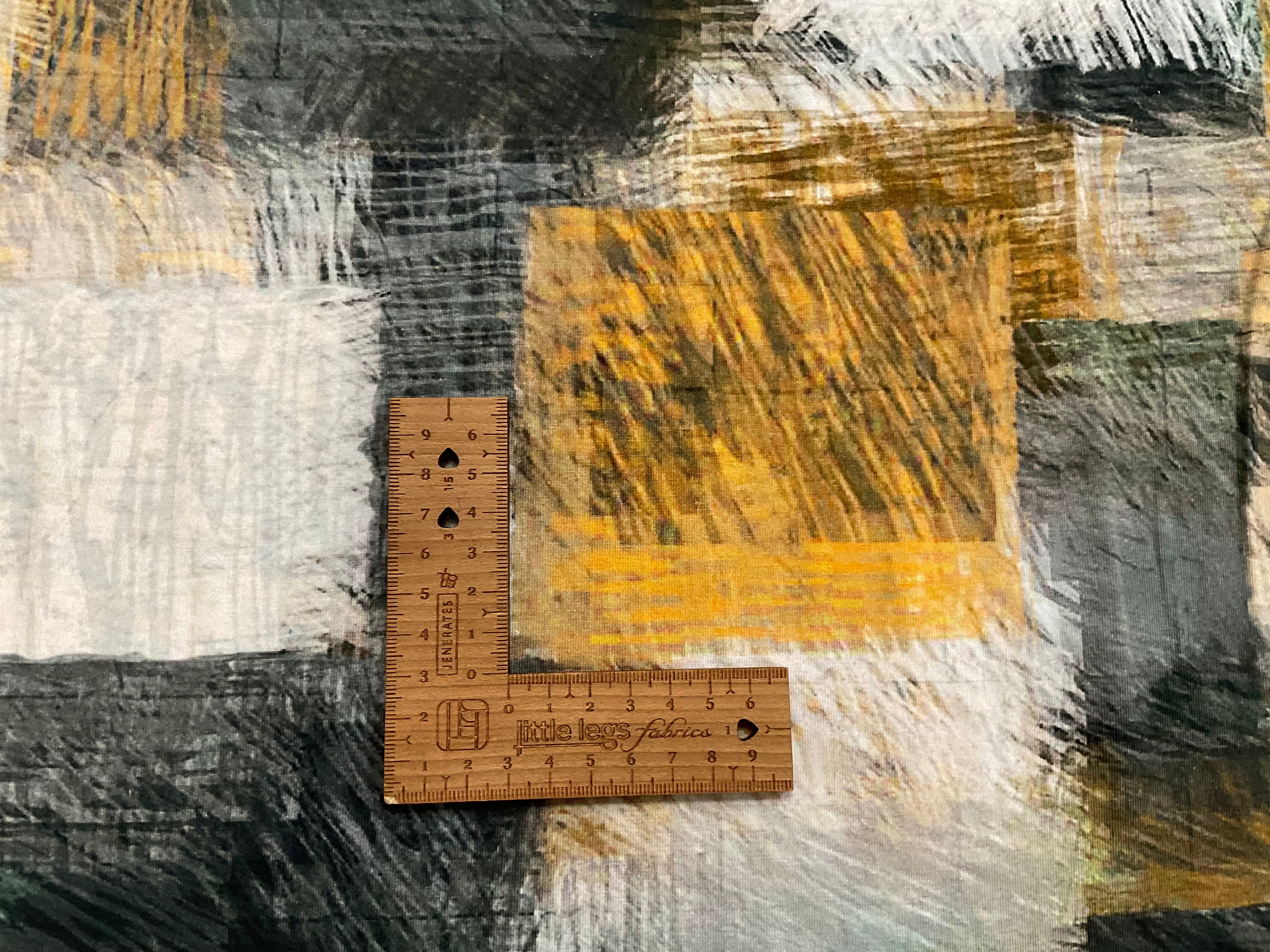 Autumn Artisan Check Cotton Jersey Fabric