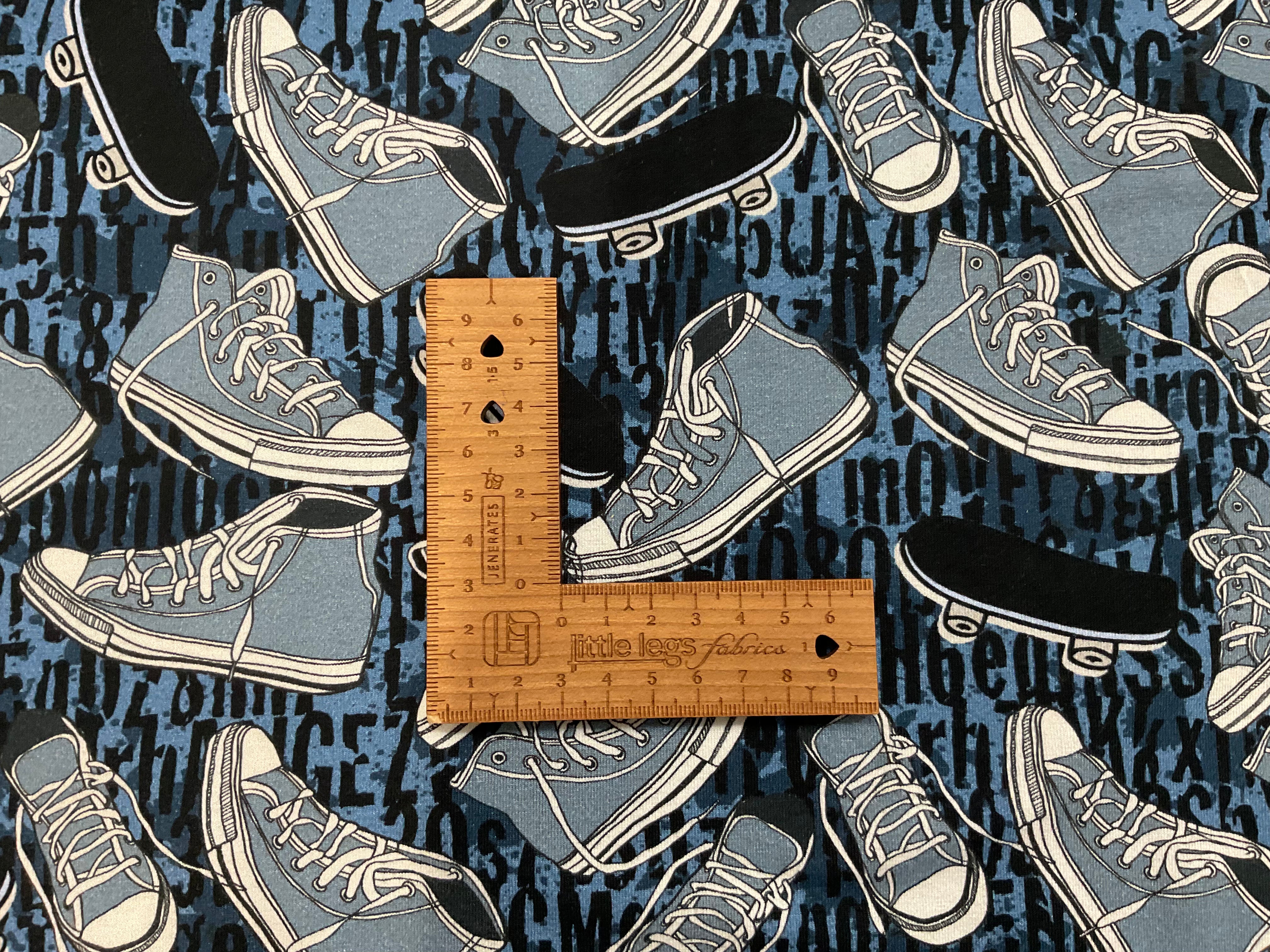 High-Tops and Halfpipes Cotton Jersey Fabric