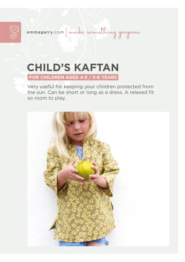 Emma Garry Child’s Kaftan Paper 4-5/5-6 Years Sewing Pattern