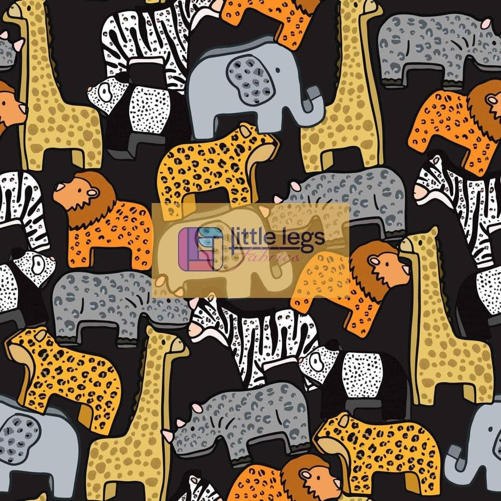 PRE ORDER Animal Stacker Cotton Jersey Fabric - DUE IN STOCK MID NOVEMBER