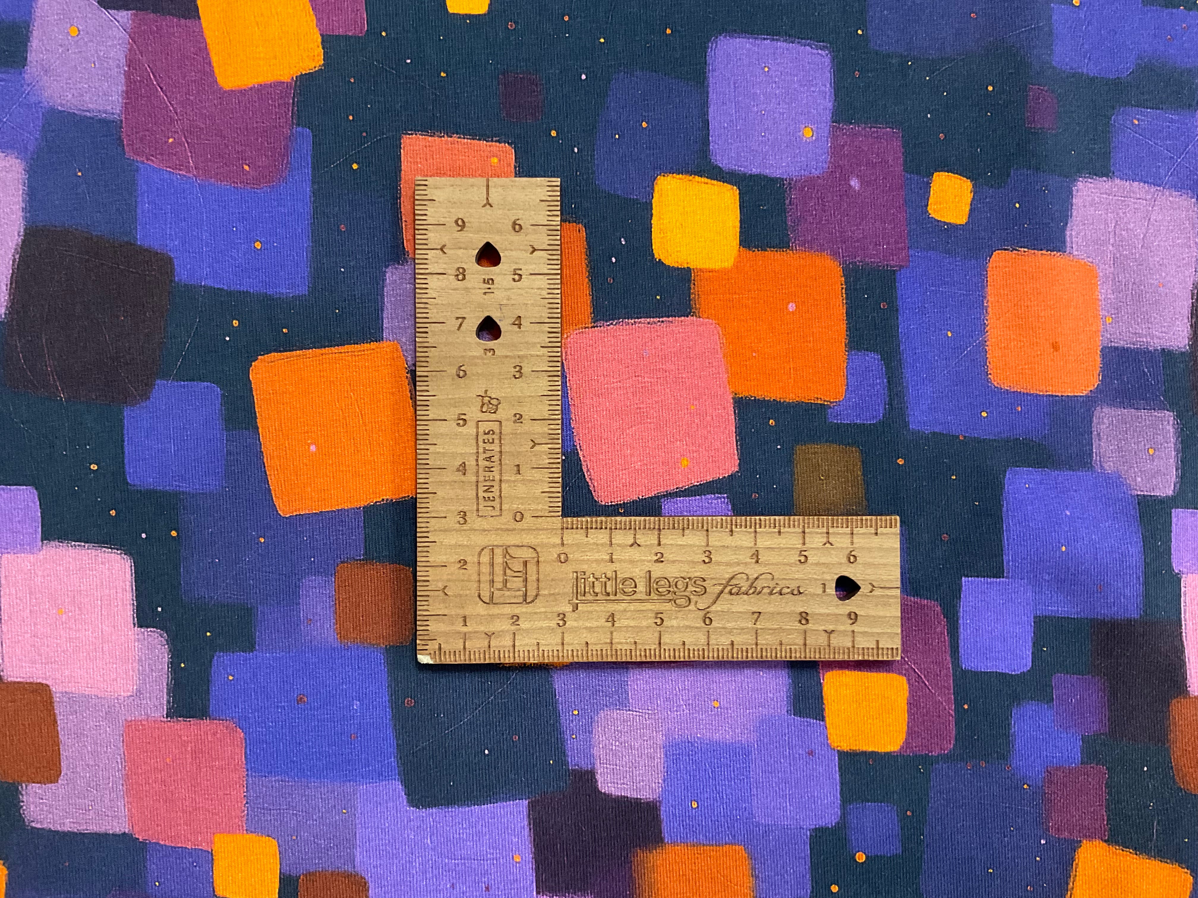 Kaleido Squares Cotton Jersey