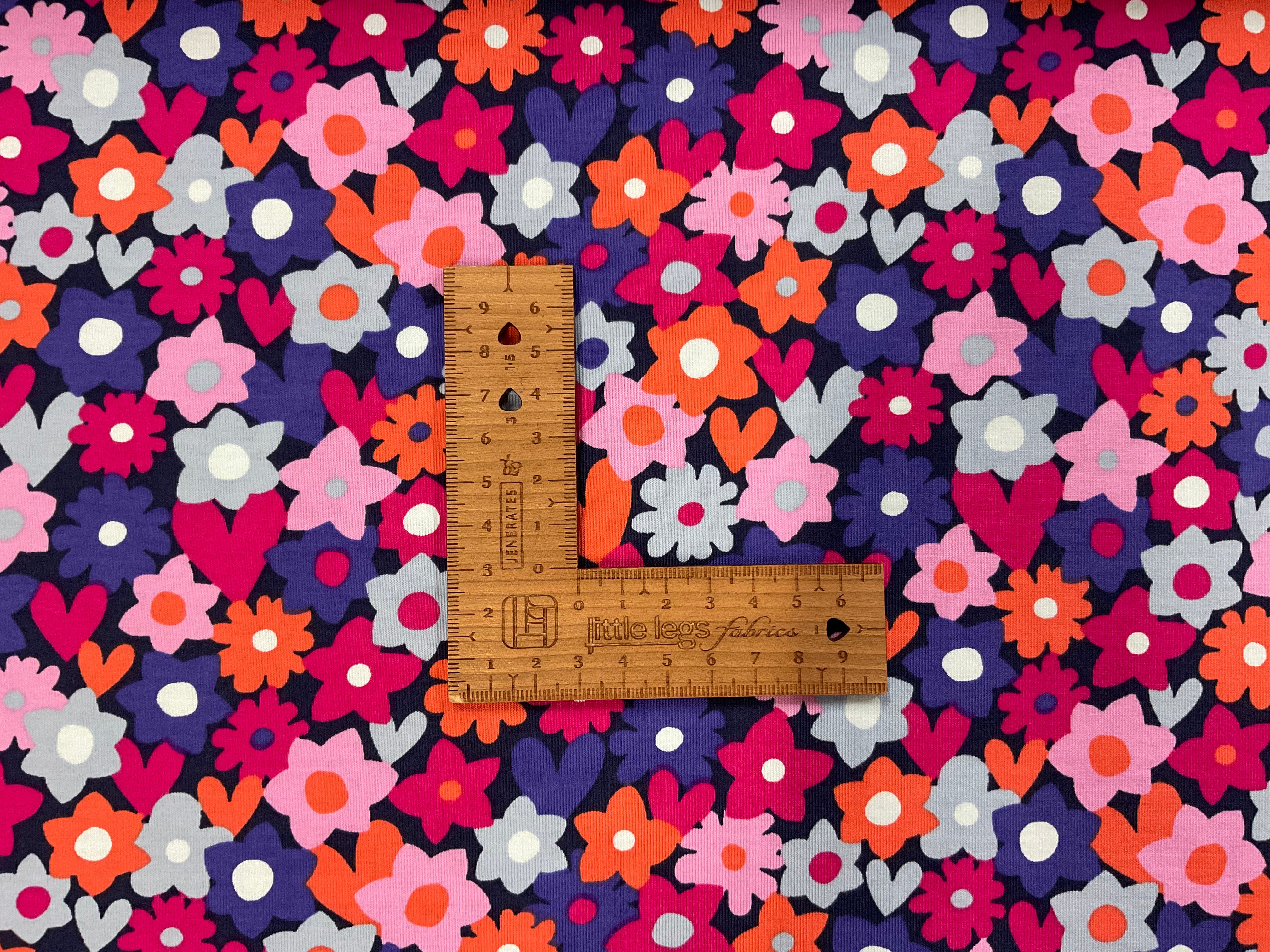 Cute Flowers Cotton Jersey Fabric