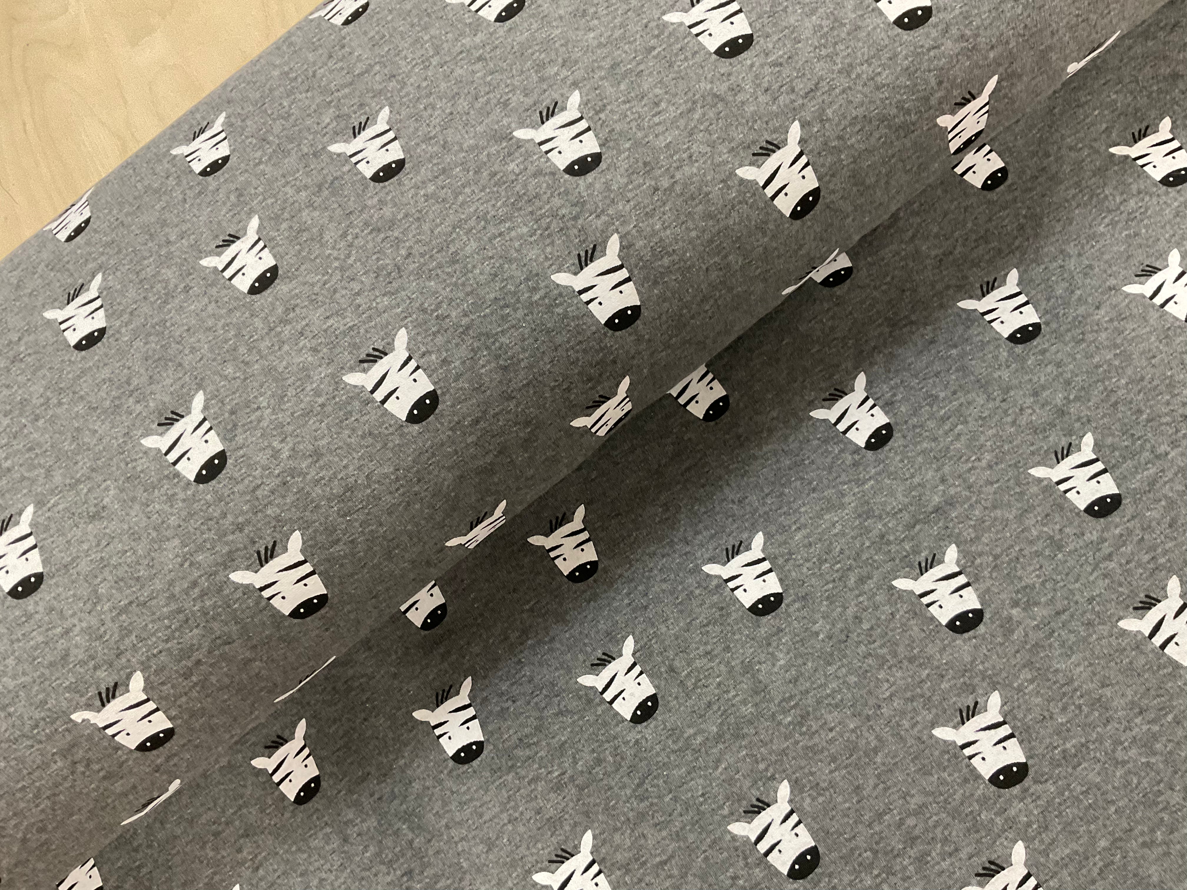 Zebra Heads Melange Alpine Fleece