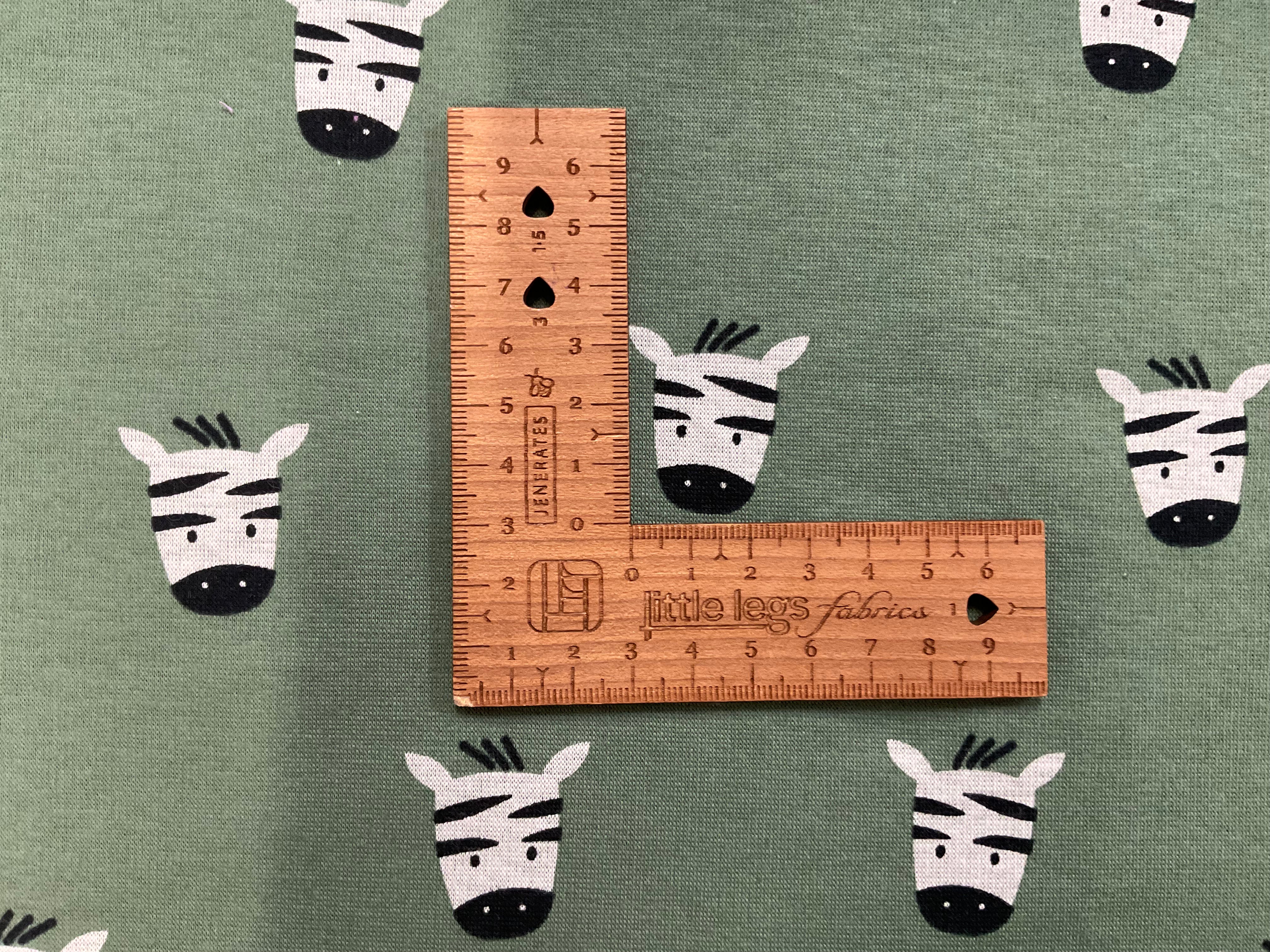 Zebra Heads Green Alpine Fleece