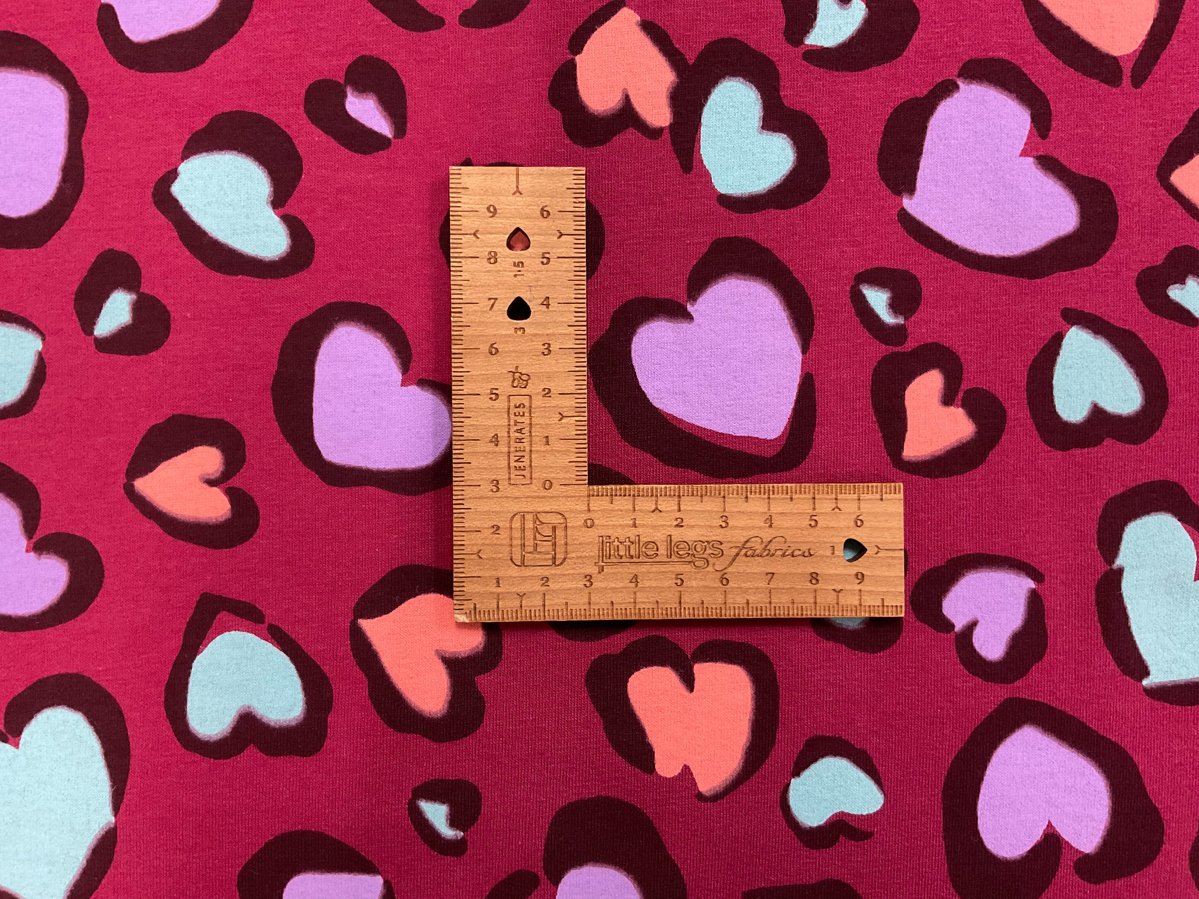 Bordeaux Leopard Hearts Soft Sweat