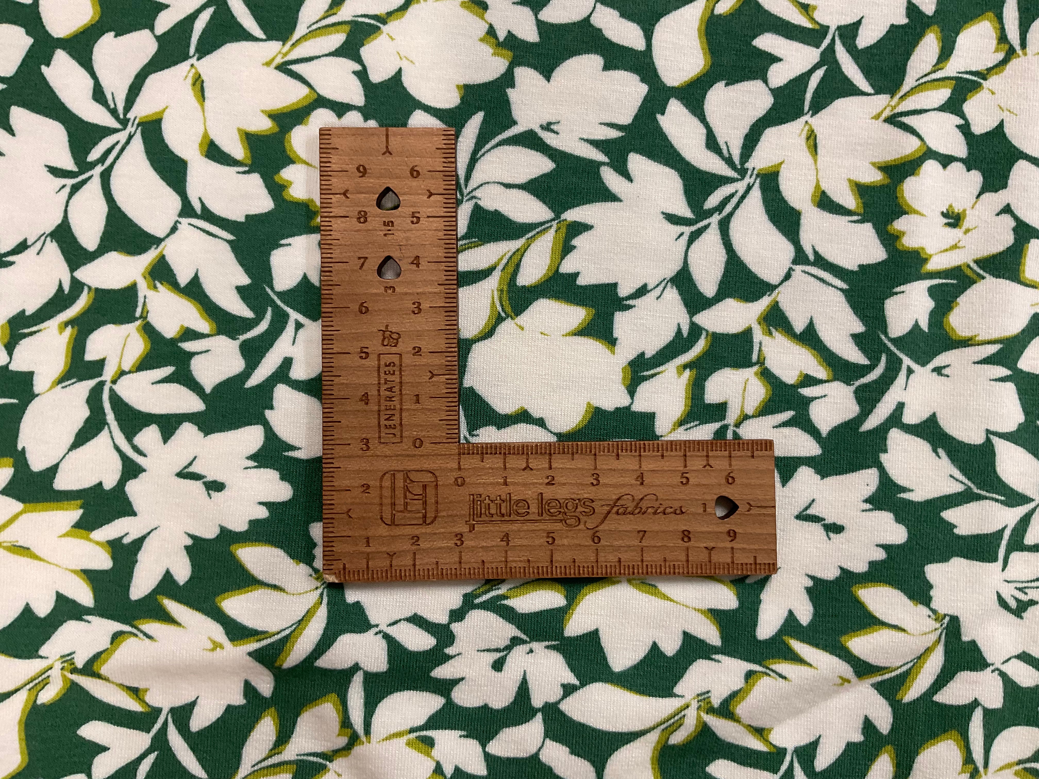 Leaf Silhouette on Grass Bamboo Jersey