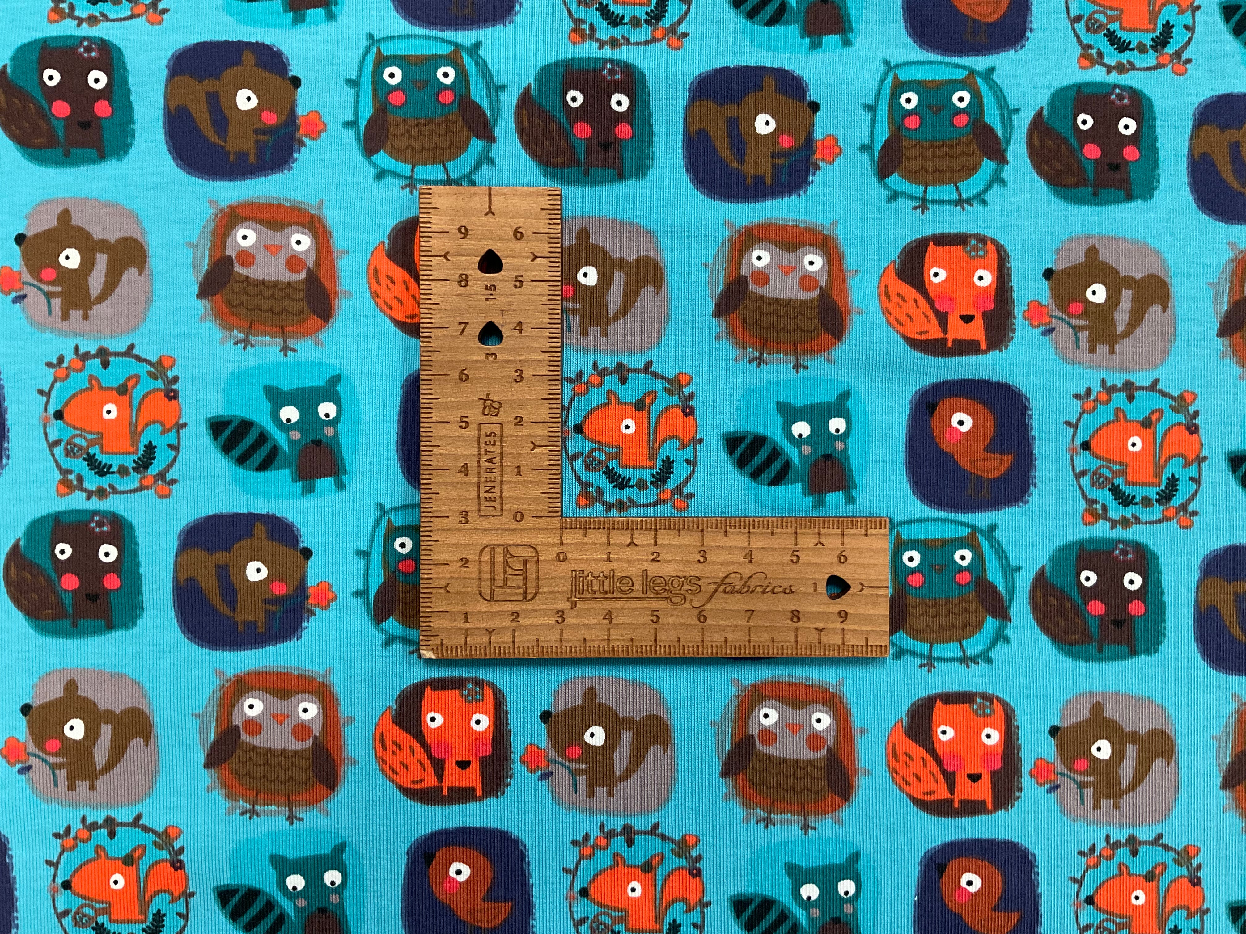 Woodland Critters Cotton Jersey Fabric