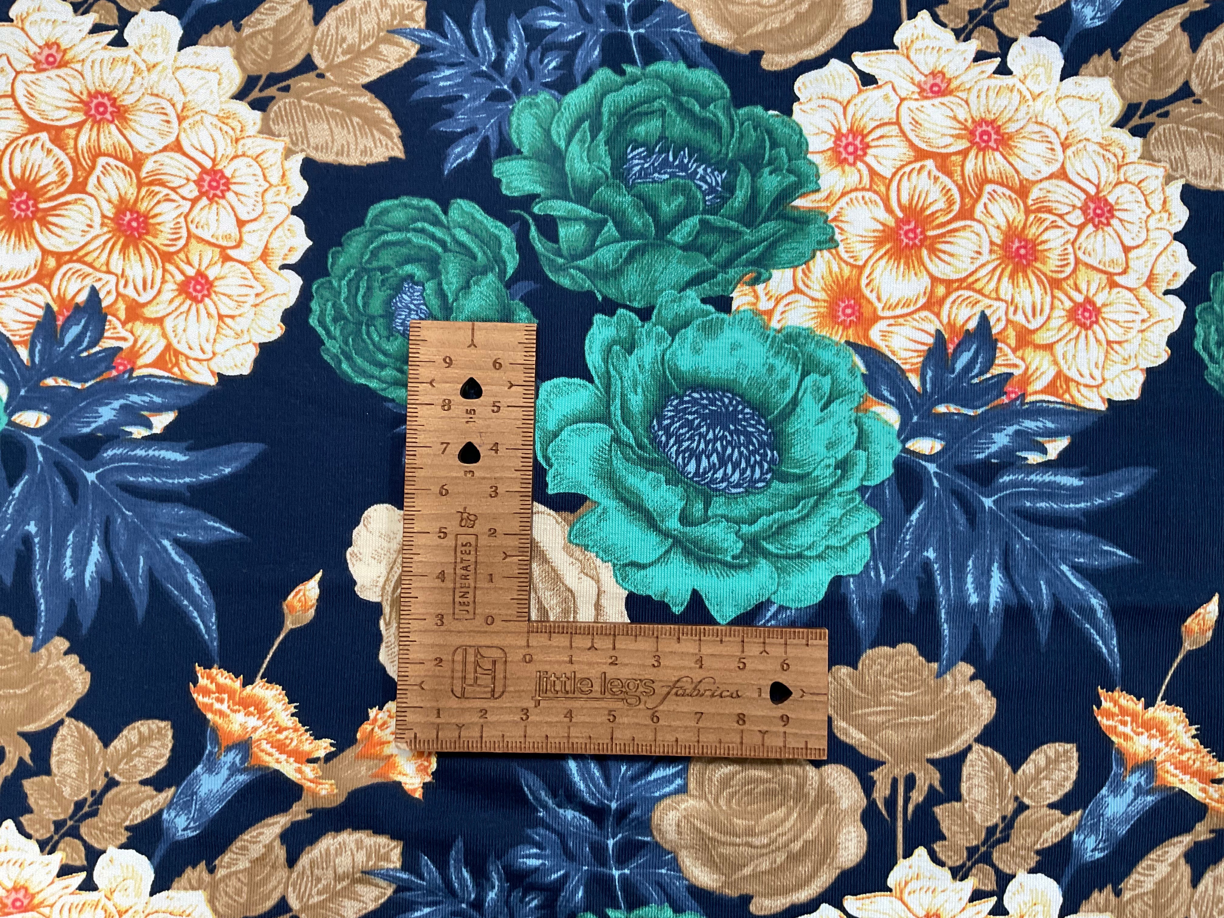 Twilight Bouquet Cotton Jersey Fabric