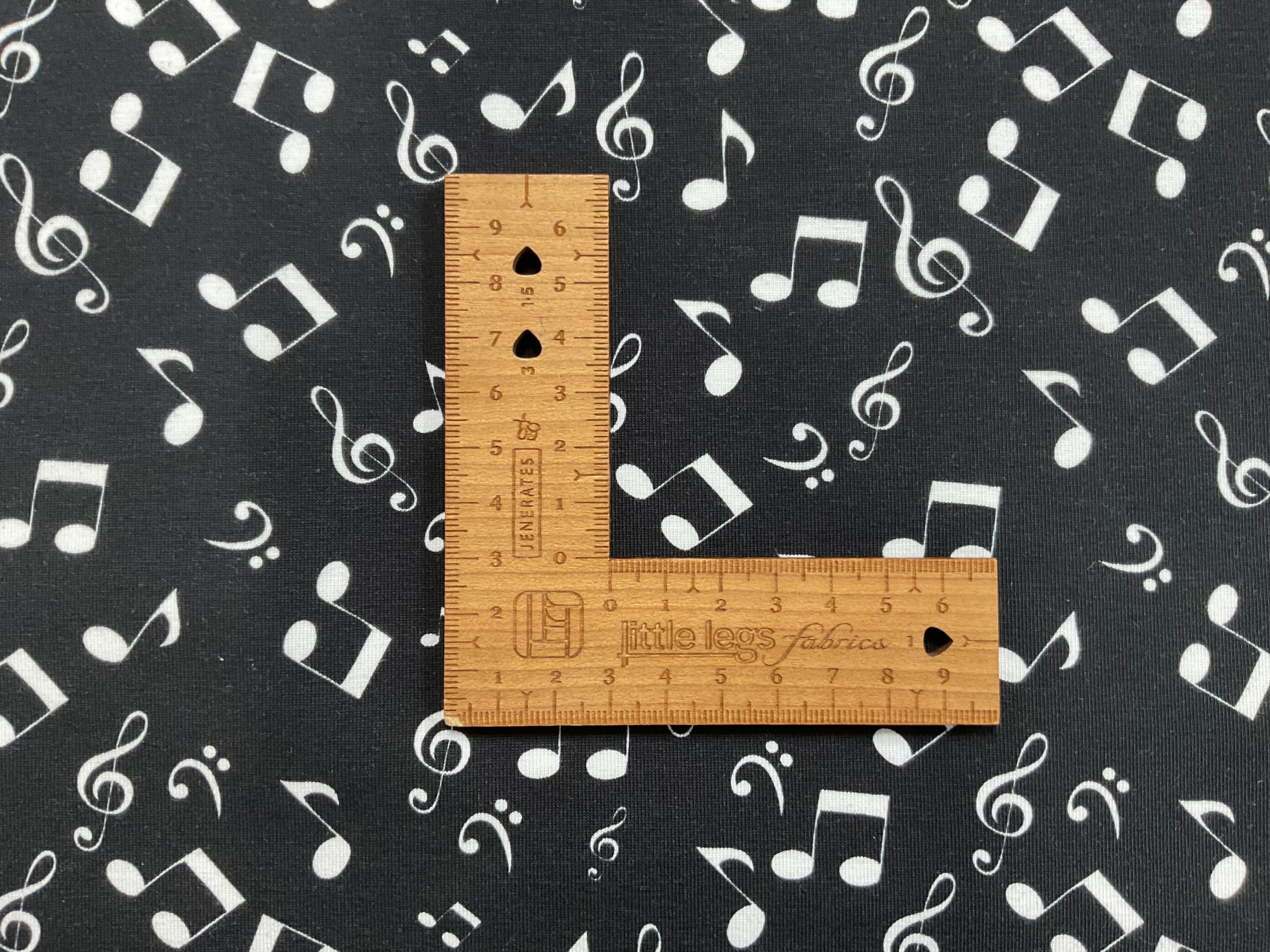 Monochrome Music Cotton Jersey Fabric