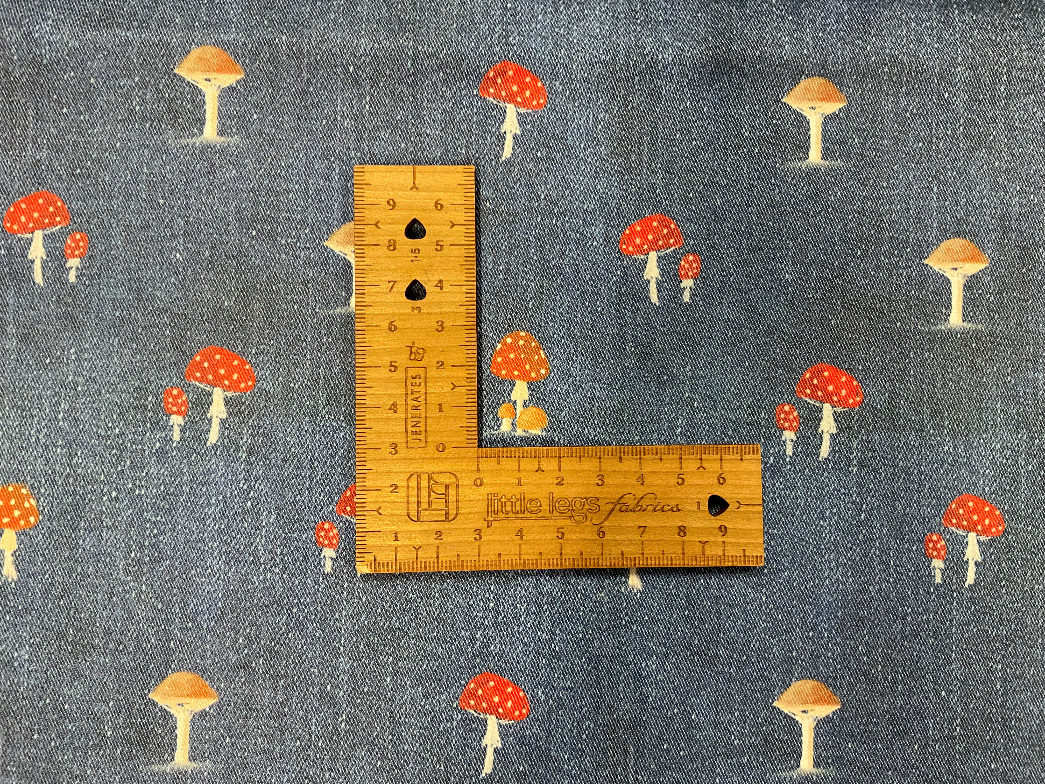 Toadstools Power Stretch Denim