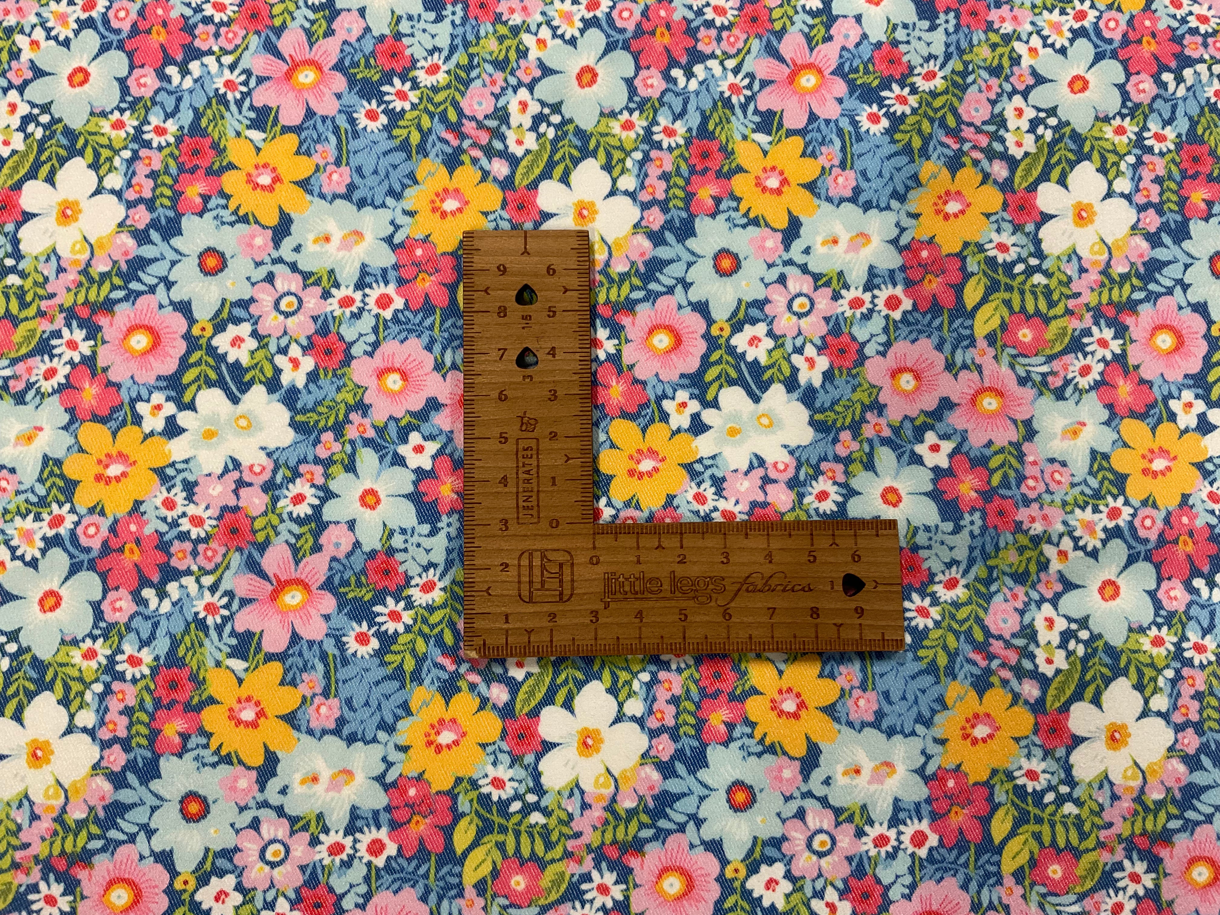 Summertime Floral Power Stretch Denim