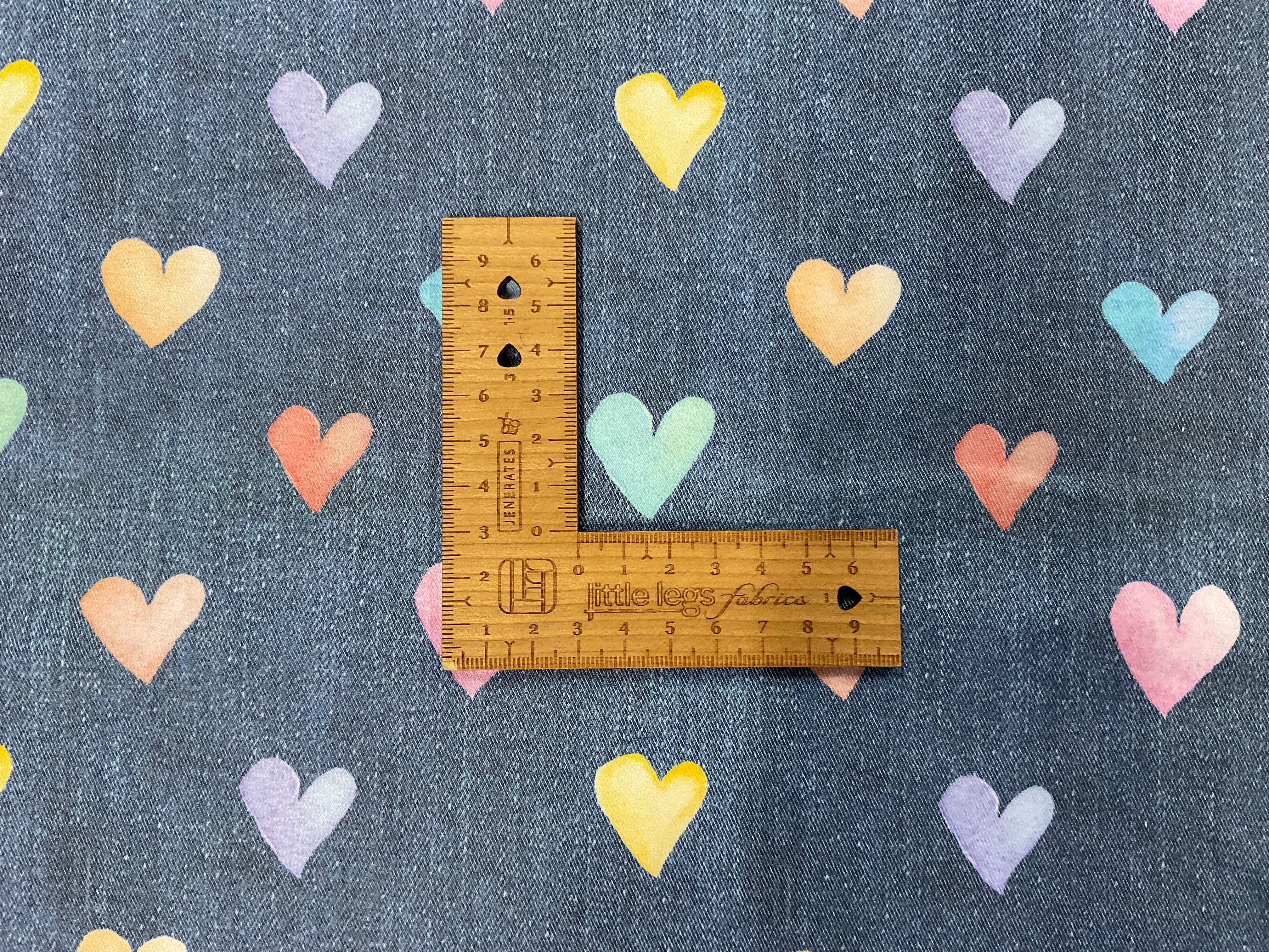 Pastel Hearts Power Stretch Denim