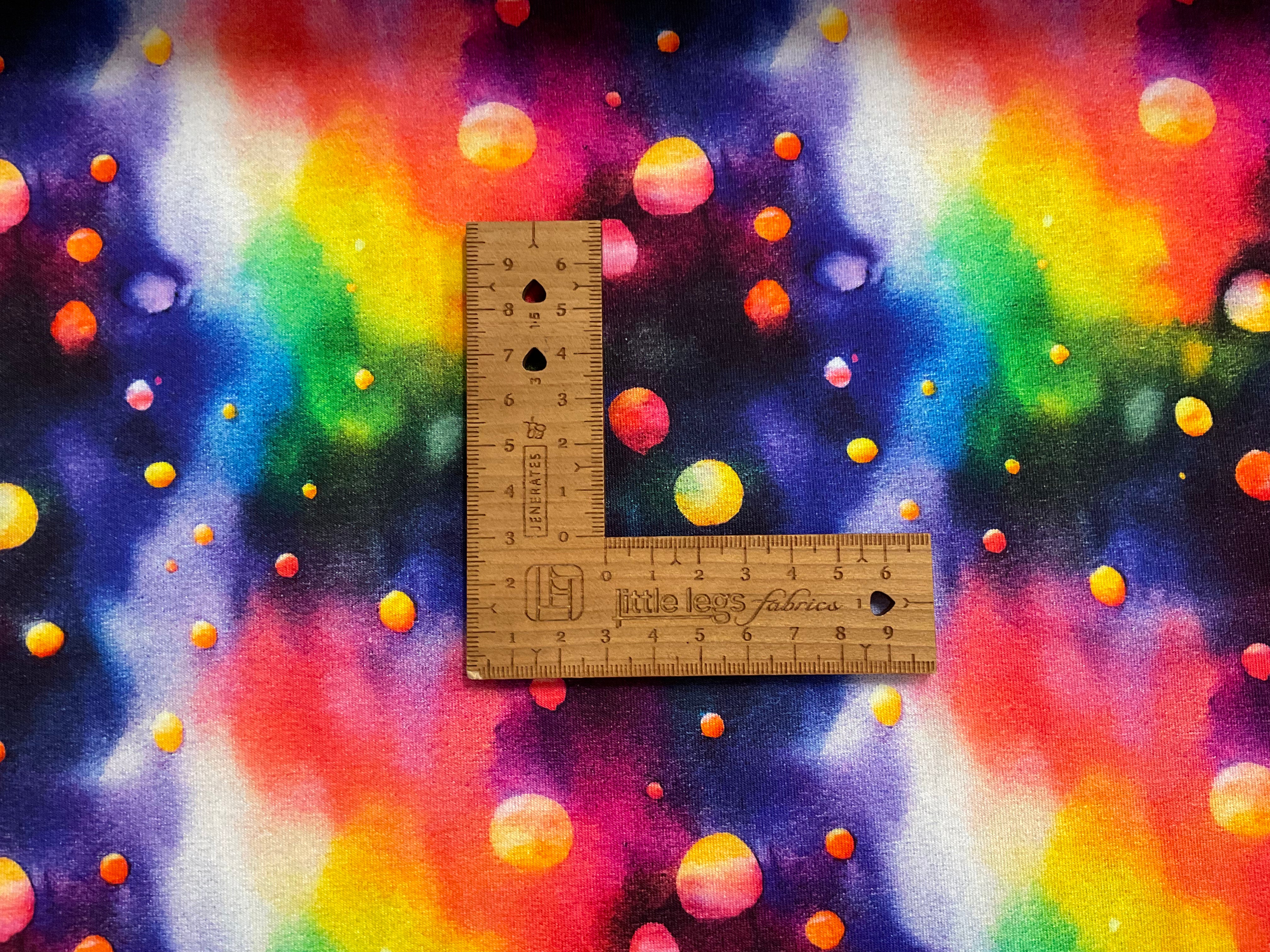 Rainbow Bubbles Cotton Jersey