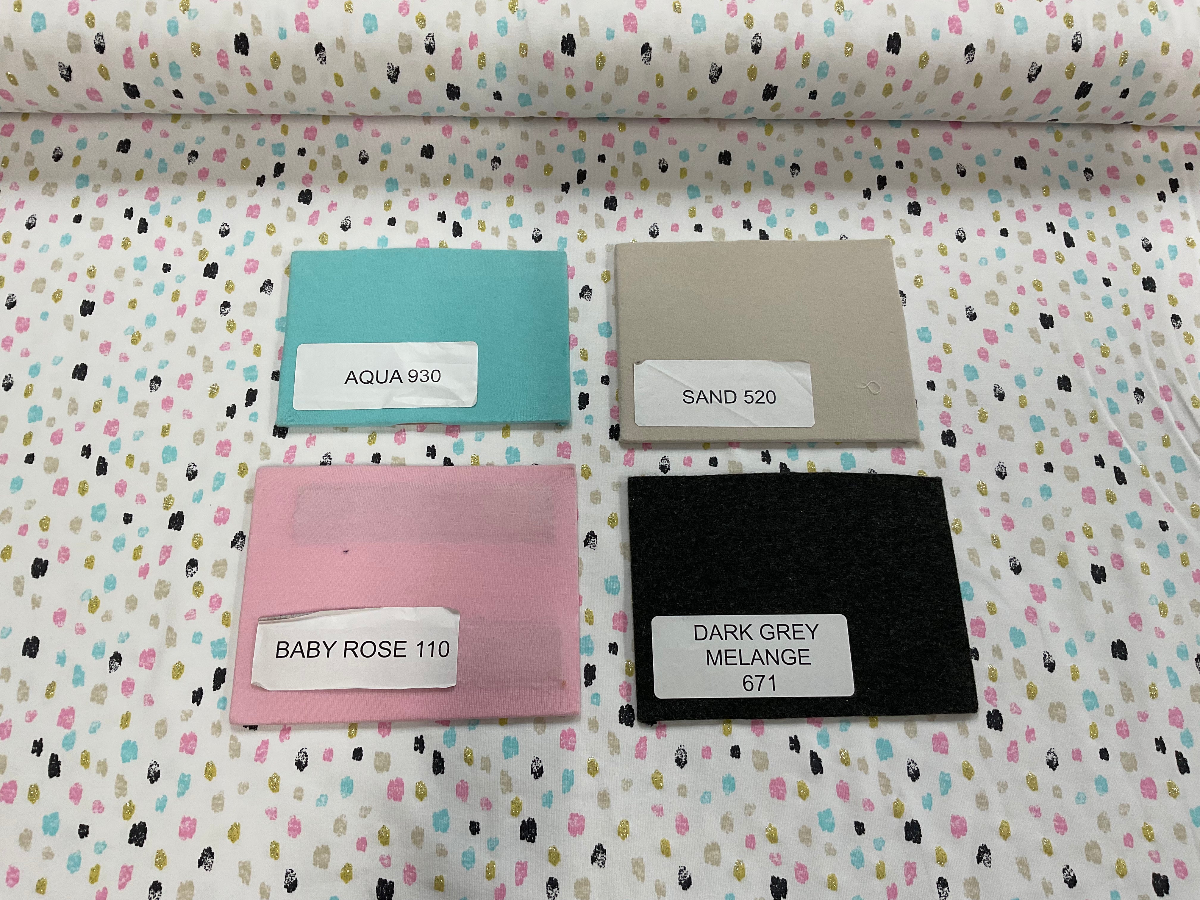 Scratch Glitter Dots Cotton Jersey