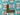 Aqua Modern Geometric Linen Blend Slub
