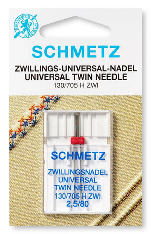 HABERDASHERY SALE - Schmetz 130/705 Universal Twin Machine Needle