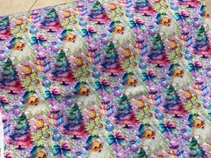 Retro Santa Sequins Brushed Back French Terry