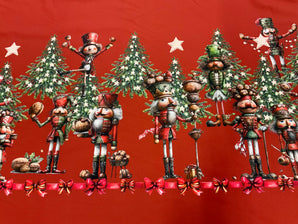 Nutcracker Border Print Cotton Poplin