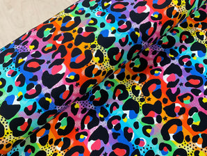 Rainbow Carnival Leopard French Terry