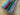 Rainbow Padded Herringbone Faux Leather Vinyl - Various Sizes