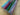 Rainbow Padded Herringbone Faux Leather Vinyl - Various Sizes