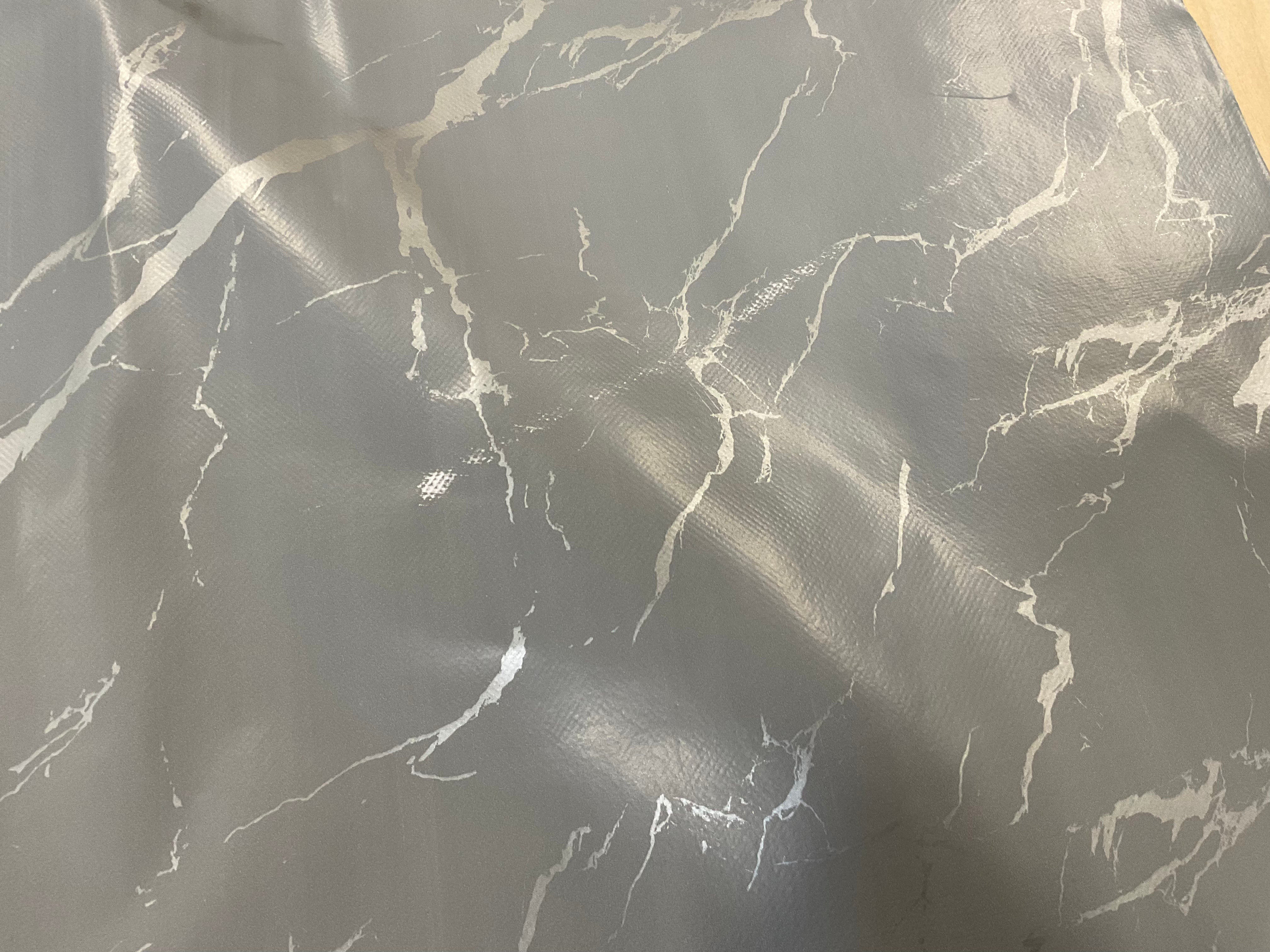 REMNANT  - 4m FLAWED Grey Marble PVC