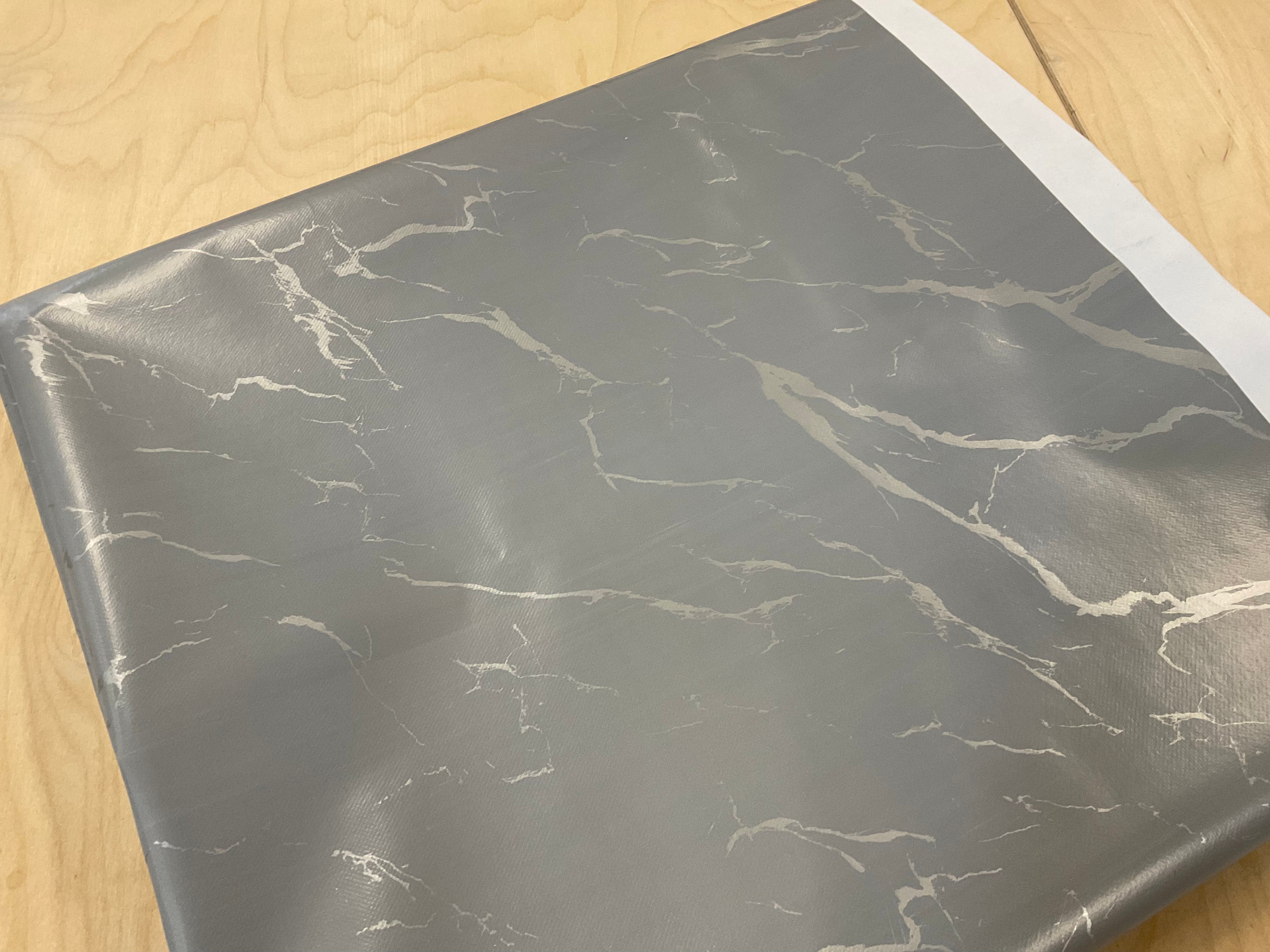 REMNANT  - 4m FLAWED Grey Marble PVC