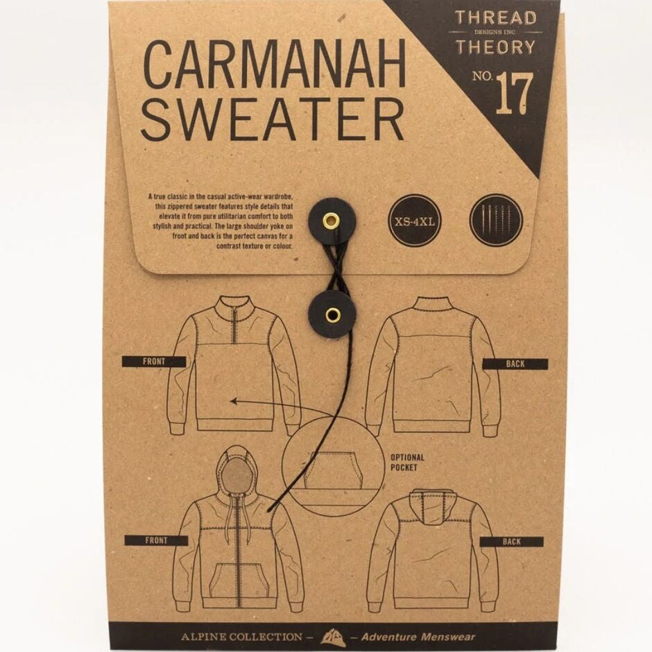 Thread Theory Designs Inc Carmanah Sweater Paper Sewing Pattern XS - 4XL