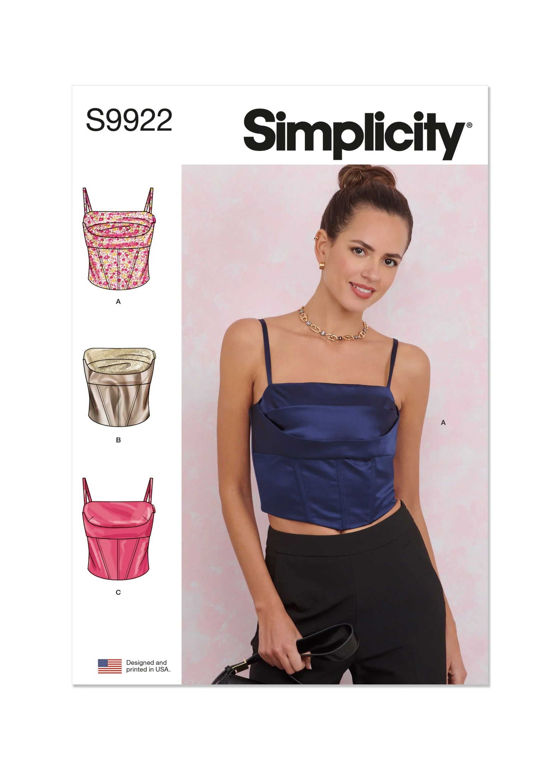 Simplicity S9922 Misses Corset Top Paper Sewing Pattern