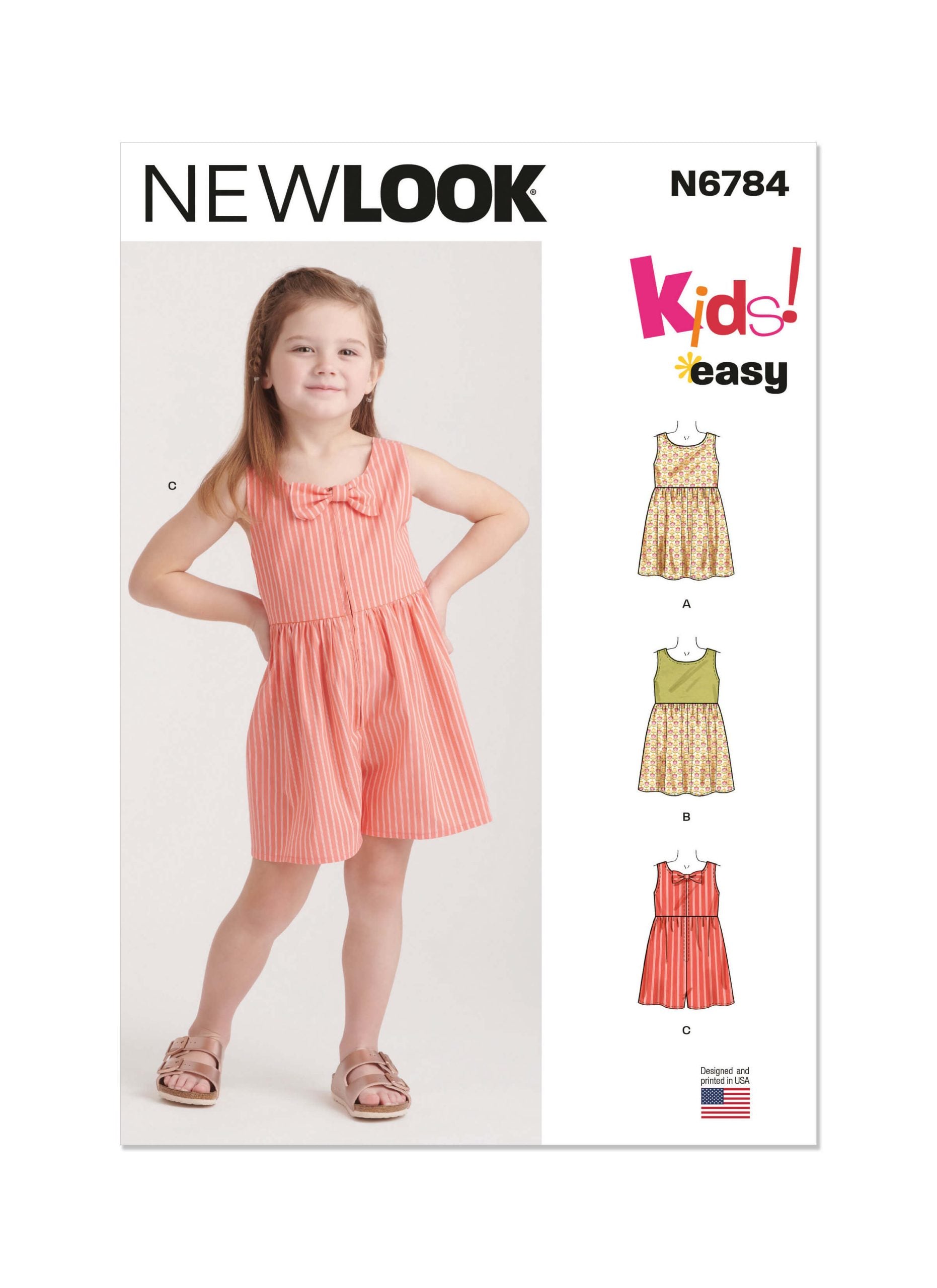 New Look N6784 Children’s Dresses and Romper Paper Sewing Pattern