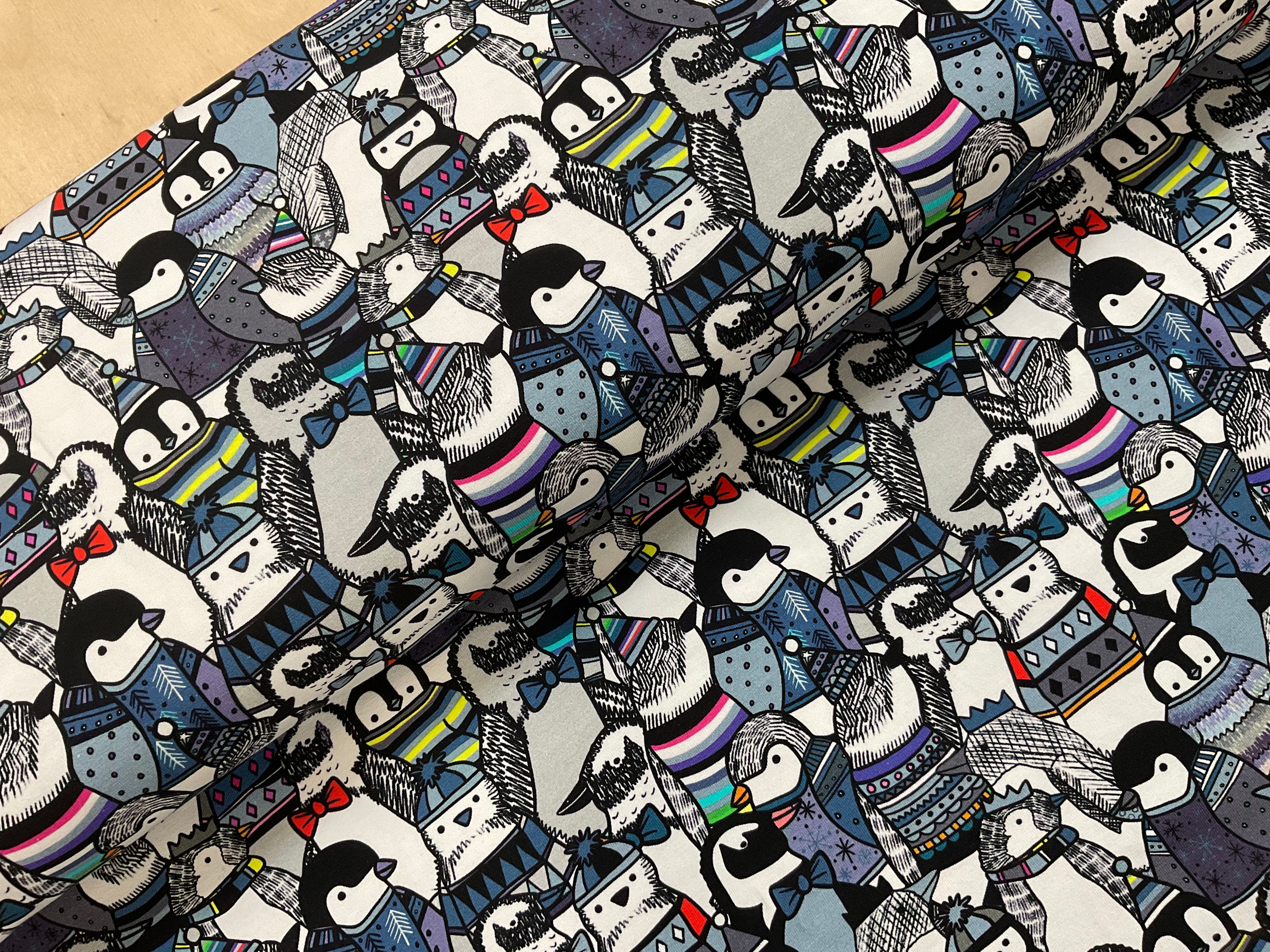 PRE ORDER Penguin Party French Terry - DUE IN STOCK MID SEPTEMBER