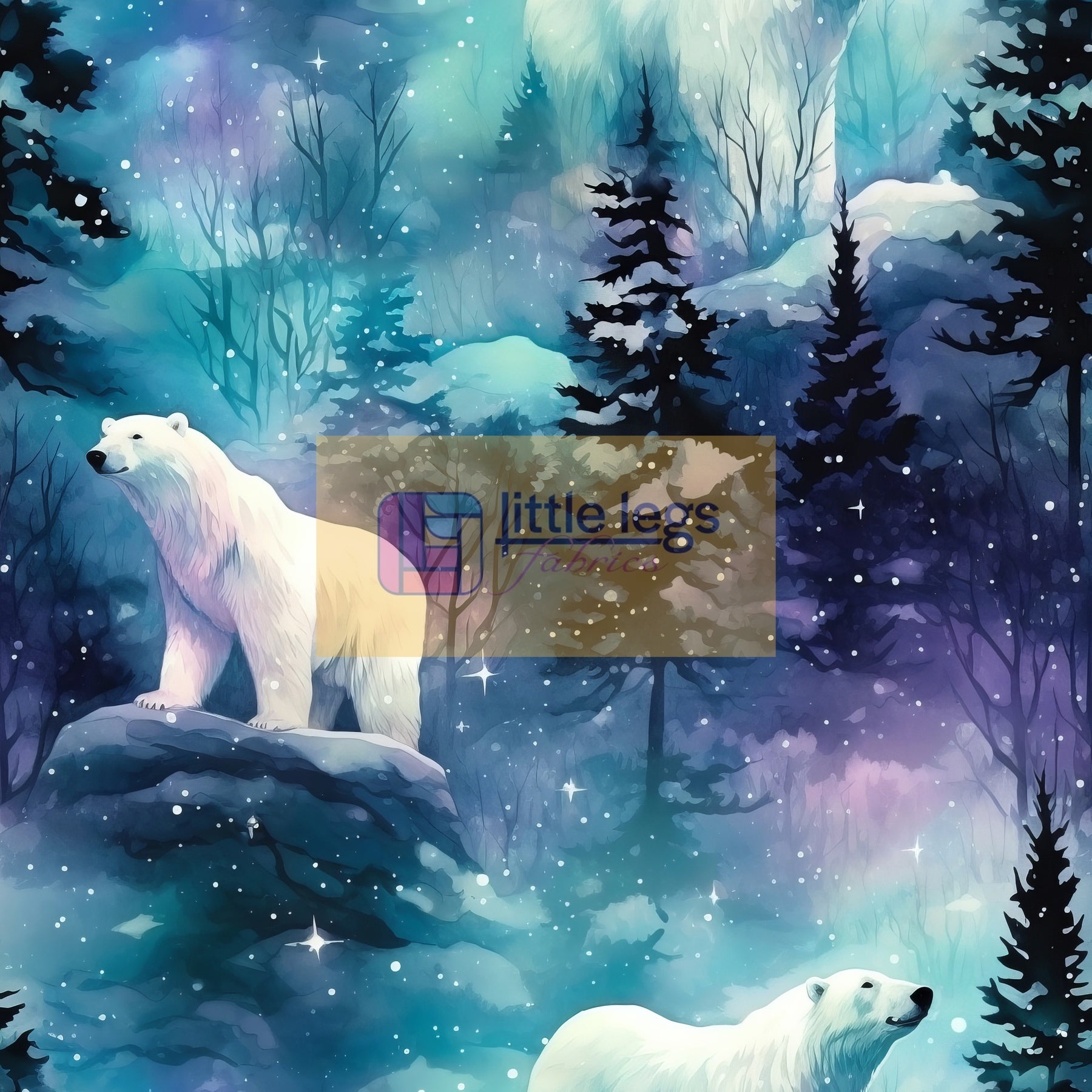 PRE ORDER polar Bear Northern Lights French Terry - DUE IN STOCK END SEPTEMBER