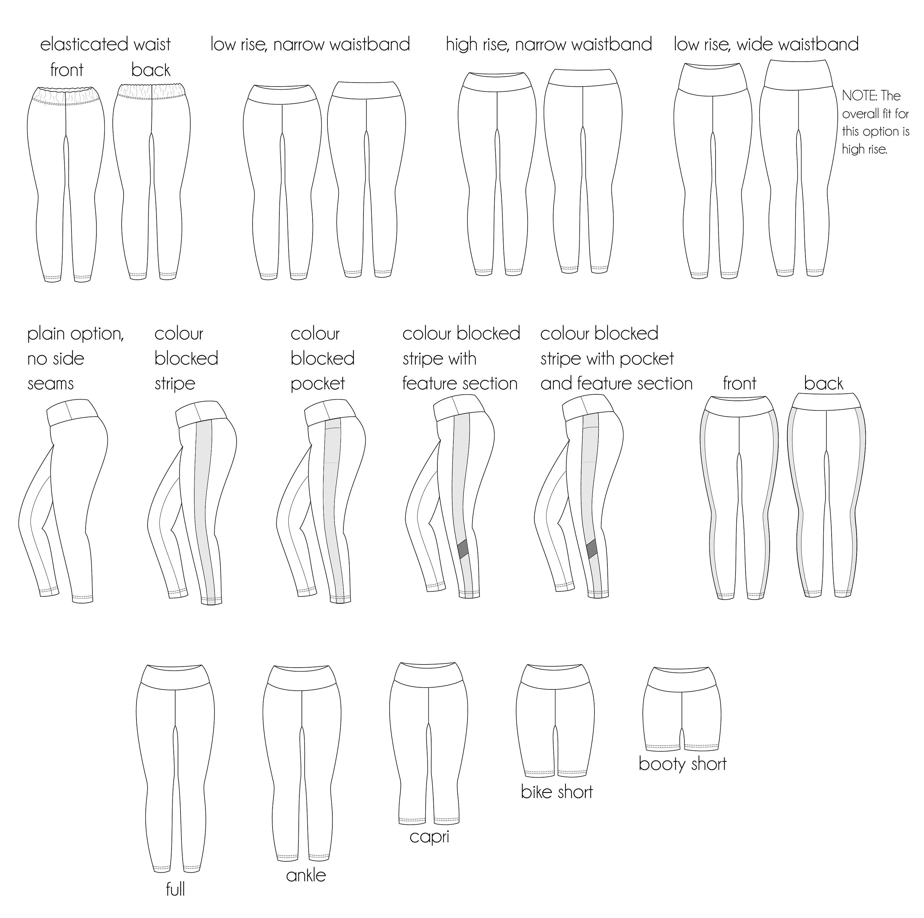 Callisto Leggings Teen Female/Curve fit Waves and Wilds Paper Pattern