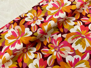 BOLT END - L1.3m x W1.4m Flame Floral Rayon - Dashwood Studio
