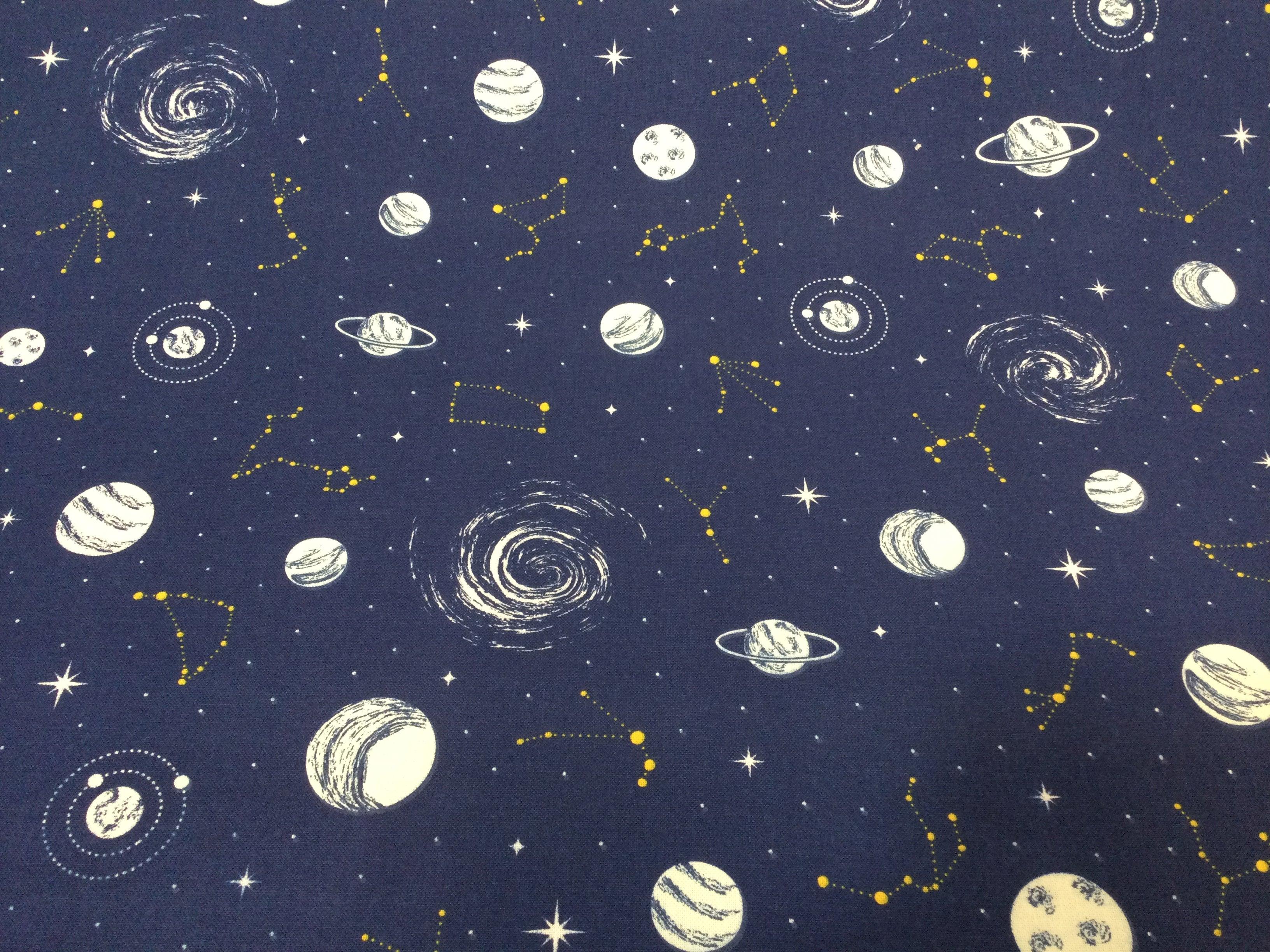 Milky Way Glow In The Dark  Half Panama premium Fabric