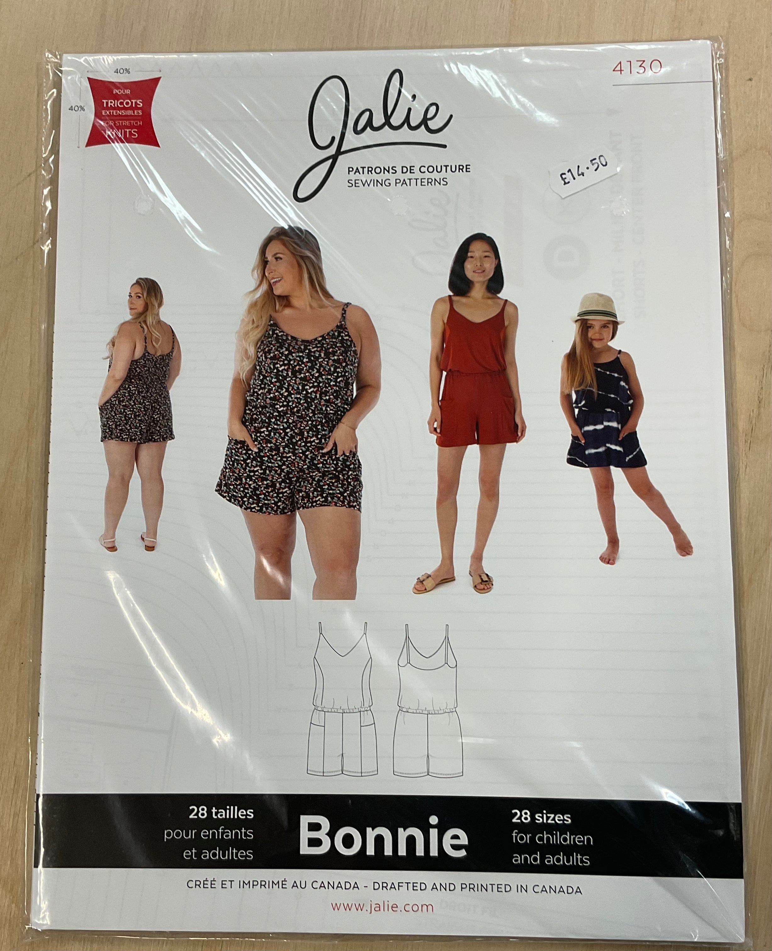 Bonnie combi-short playsuit JALIE Women and Girls Sewing Pattern