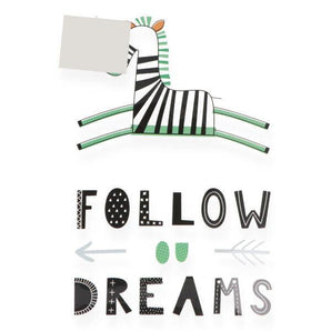 Follow your dreams zebra iron on Transfer Vinyls