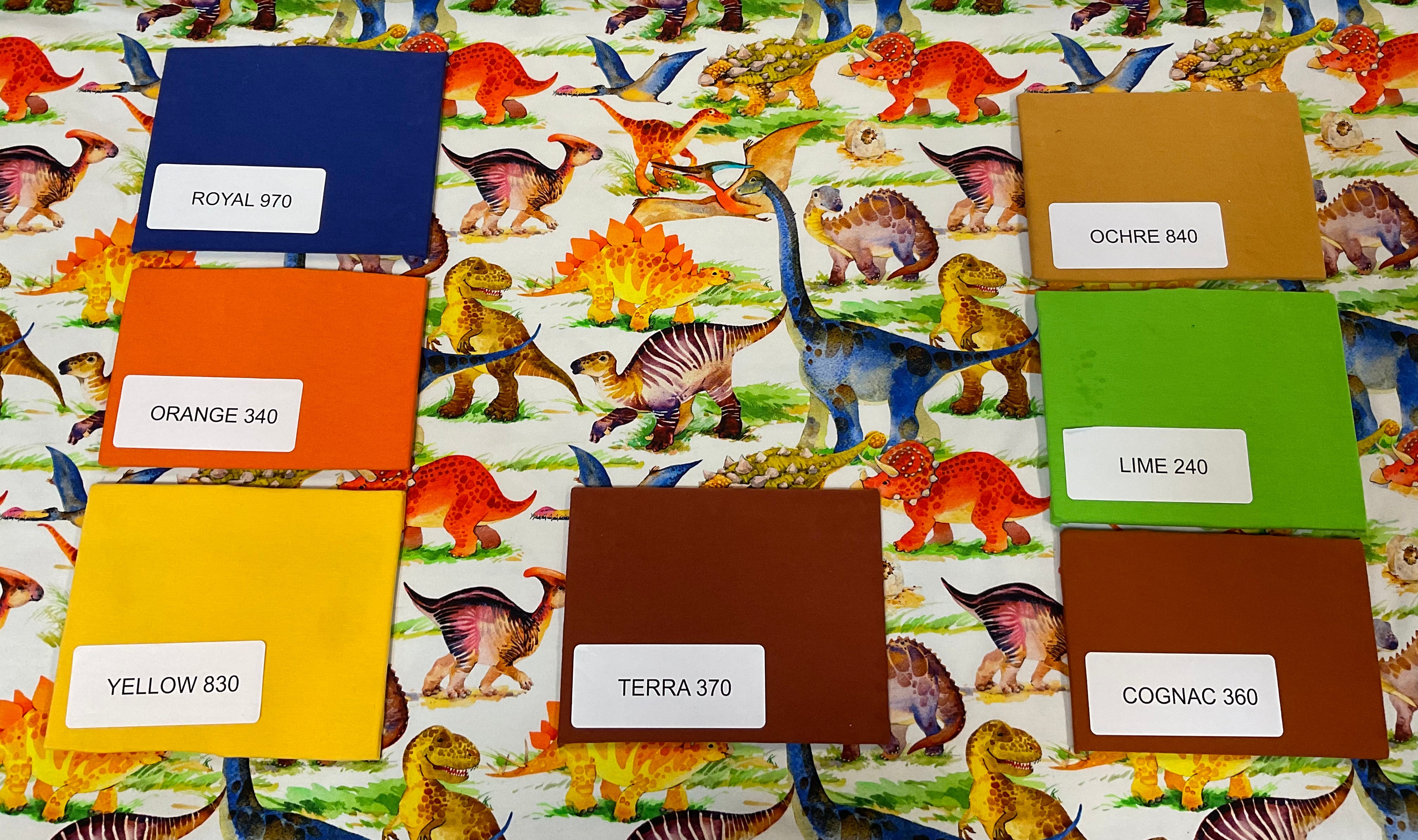 PRE ORDER Watercolour Dinosaurs Cotton Jersey - DUE IN STOCK END OF DECEMBER