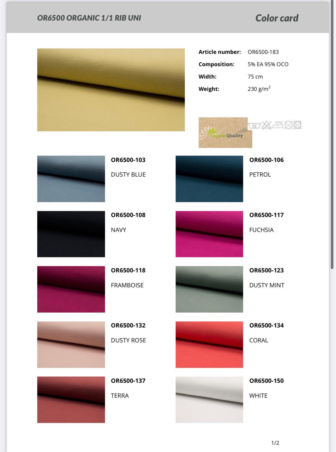 Organic Ribbing Pattern Organic Ribbing BULK BUY – Little Legs Fabrics