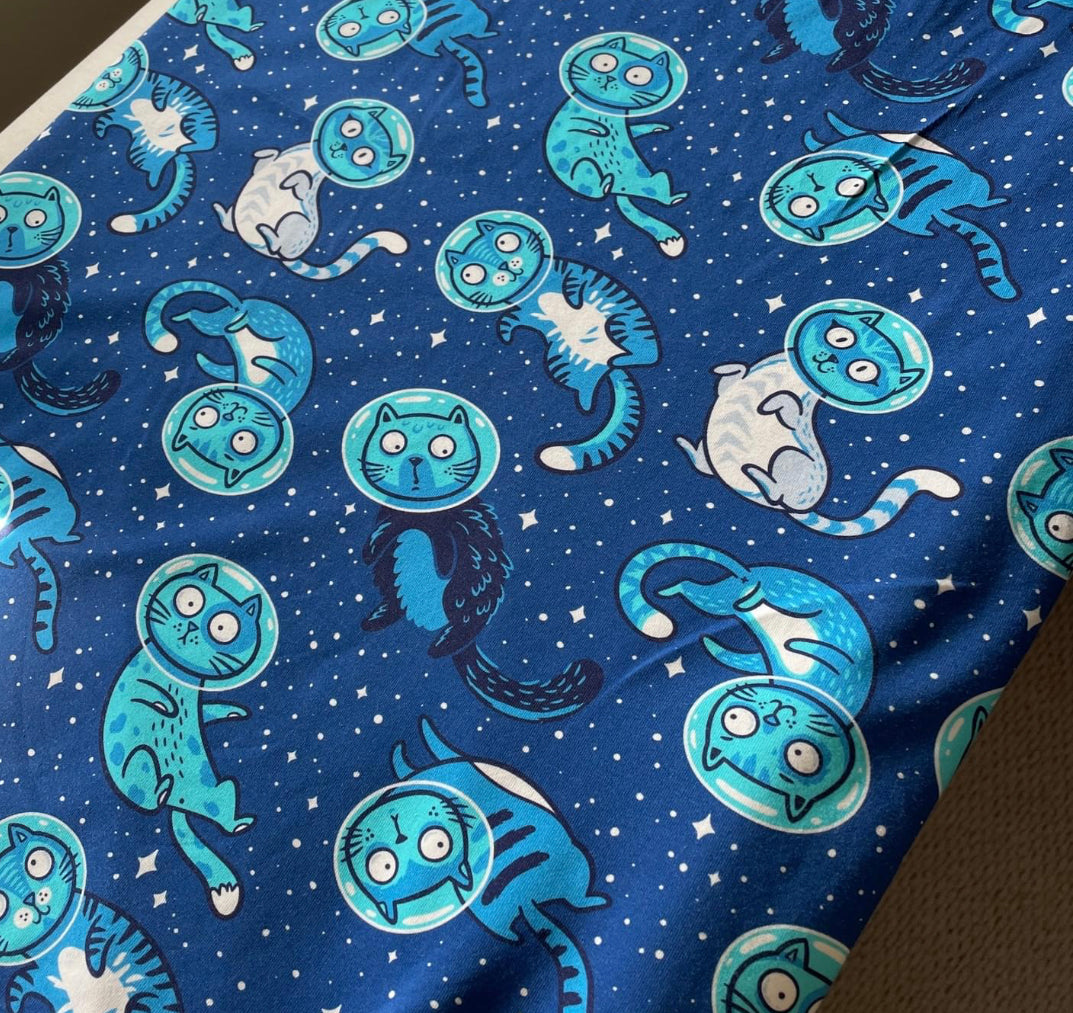 PRE ORDER Space cats cotton Jersey - DUE IN STOCK END OF DECEMBER