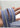 Blue/White Stripe with Silver Teeth Continuous Zipper Tape
