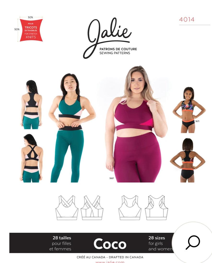 Coco Sports Bra Top JALIE Women and Girls Sewing Pattern