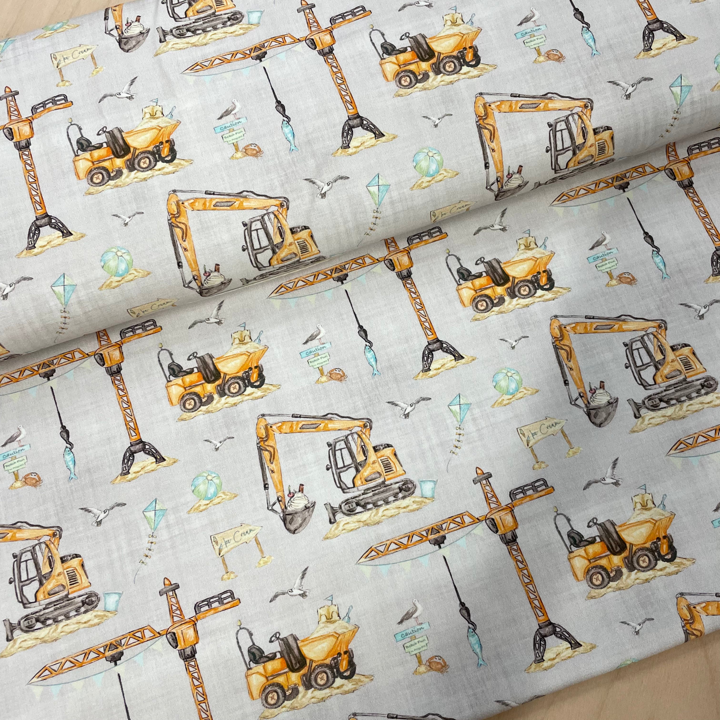 PRE ORDER Beach diggers Cotton Jersey Fabric - DUE IN STOCK END OF MARCH