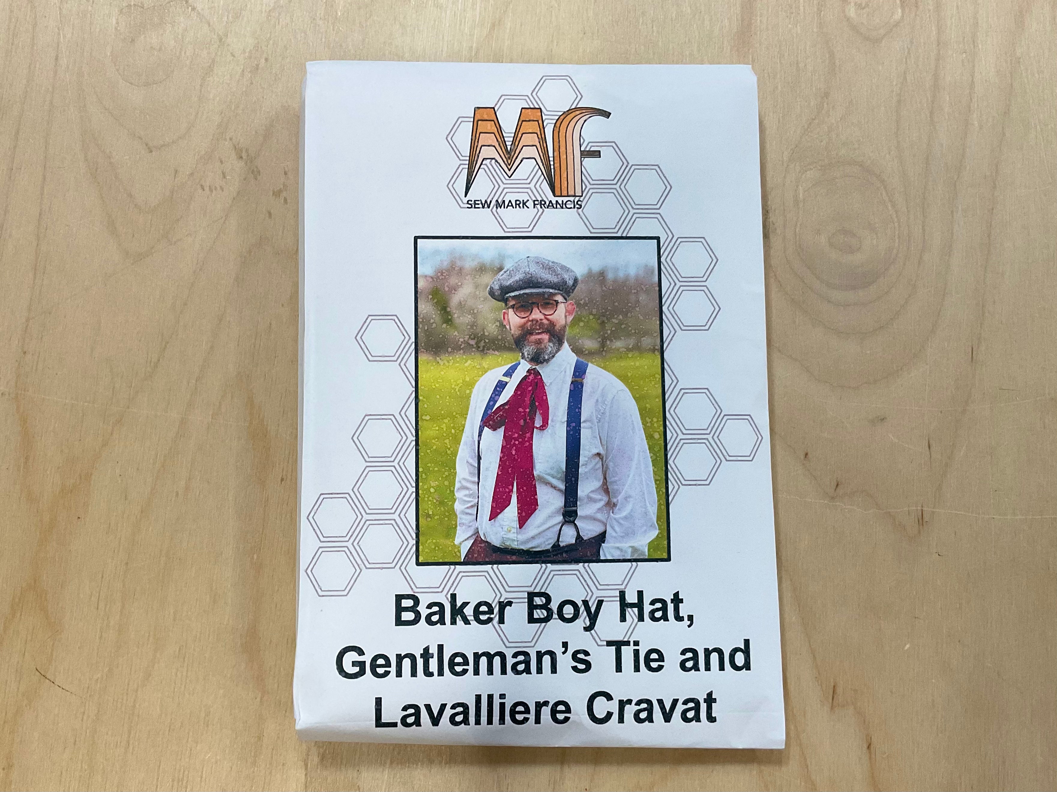 Sew Mark Francis Baker Boy Hat, Gentleman’s Tie and Lavalliere Cravat Sewing Pattern